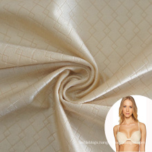 shiny jacquard 4 way stretch polyamide elastane soft elastic lingerie fabric
